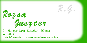 rozsa guszter business card